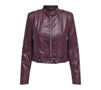 ONLY Faux Leather Jacket Onlsadie Veste en Cuir synthétique CC OTW, Mauve Wine, x_l Femmes