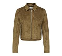 ONLY Faux Suede Zip Jacket Onltulip OTW Veste en Daim avec Fermeture éclair, Cognac, XS Femmes