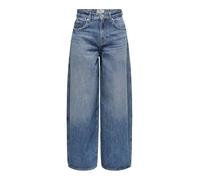 ONLY Female Locker Geschnitten Onltaylor Hohe Taille Barrel Fit Jeans Hw DB DNM Tai466 Noos, Bleu foncé Denim, L / 32L Femmes