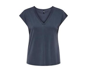 ONLY Female Onlfree Life S/S Mod.V-Neck Top JRS Noos, Bleu Gris, S Femmes