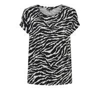ONLY Onlmoster AOP S/S Top Noos JRS Haut Classique à Coupe Droite avec Manches Courtes pour l'été, Cloud Dancer, XS Femmes