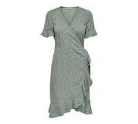 Only Femme 15206407 Robe, Aop: Black Spot Chinois Vert, 38 EU
