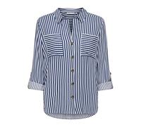 Only Femme Asmin L/S WVN Noos Chemise, Peacoat/Rayures : Blanc, XL EU