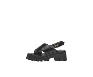 ONLY Femme Chunky Onldoja-10 Cross Strap Sandales épaisses, Noir, 37 EU