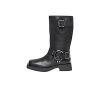 ONLY Femme Leather Biker Boot Onlbea Bottes de Motard en Cuir, Noir, 37 EU