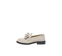 ONLY Femme Loafer Onllux-8 PU Bow Mocassins, Ivoire, 36 EU