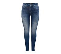Only Femme Onlblush Life Mid SK Ank Raw Rea811 Noos Jeans, Dark Blue Denim, XS / 34L EU