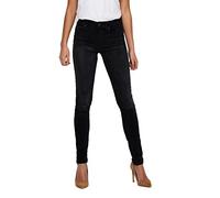Only Femme Onlblush Life Mid Sk Dnm Rea1099 Noos Jeans, Black Denim, L / 32L EU