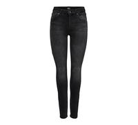 Only Femme Onlblush Life Mid Sk Dnm Rea1099 Noos Jeans, Black Denim, S / 32L EU