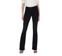 Only Femme Onlblush Mid Flared DNM Tai1099 Noos Pantalon en Jean Stretch, Washed Black, L X 30L EU