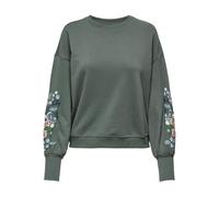 ONLY Femme Onlbrooke L/S O-Neck Flower SWT Noos, Baume Green, XS EU