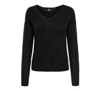 Only Femme Onlcamilla V-neck L/S Pullover Knt Noos Pull over, Noir, M EU