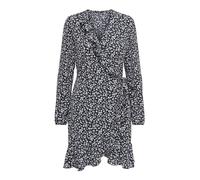 Only Femme Onlcarly L/s Wrap Short Dress WVN Robe décontractée Not Applicable, Ciel Nocturne, 36