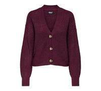 Only Femme Onlcarol Nice L/S KNT Noos Cardigan Côtelé, Cabernet, L EU