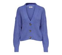 Cardigans en maille Col en V Manches longues Poignets côtelés bleu Uma Bleu XS