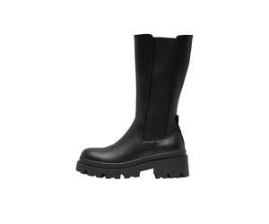 ONLY Femme Onldoja-5 Pu Long Boot, Noir, 38 EU