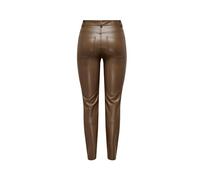 A/S Onlemily Hw St Ank Faux Leather PNT Noos Pantalon en Cuir synthétique, Marron, XS Femme