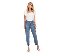 Only Femme Onlemily Hw St Cr Ank Dnm Btn Mae06 Noos Jeans, Light Blue Denim, 48 EU