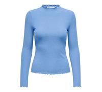 Only Femme Onlemma L/S High Neck Top Noos JRS Haut Confortable À Col avec Volants Féminins, Provence, M EU