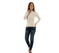 Only Femme Onlemma L/S High Neck Top Noos JRS Haut, Pierre De Pumice - Détails : Mélange, L EU