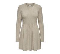 ONLY Femme Onlfia Ls Nca KNT Robe, Beige, S EU