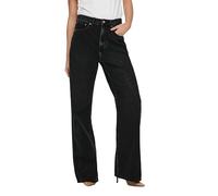 Only Femme Onlhope Ex Hw Wide Dnm Ana129 Noos Jeans, Black Denim, 28W / 30L EU
