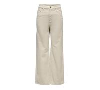 ONLY Onlhope Global Ex Hw Wide Cord PNT Pantalon Large pour Femme, Crème, 42W x 32L