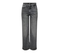 Only Femme Onljuicy LW Wide DNM Dot890 Noos Jean Large, Dark Grey Denim, 27W / 34L EU