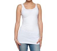 Only Femme Onllive Love Long Tank Top Noos D bardeur, Blanc (White), S EU