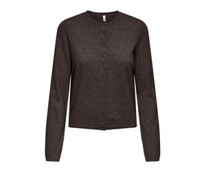 Only Femme Onlloyal Ls O-Neck Button Cardi KNT Noos, Gâteau Au Chocolat, M EU