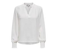 ONLY Femme Onlmette Col V Smock Top WVN Blouse, Cloud Dancer, XL EU