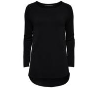 Only Femme Onlmila Lacy L/S Long Pullover Knt T-shirt, Noir, M EU