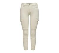 Pantalon cargo fermeture par bouton. fermeture éclair taille moyenne gris clair en coton Nora Gris clair Taille : 40 / Longueur : 32