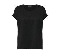 ONLY Femme Onlmoster Glitter S/S Top JRS, Noir, L EU