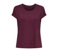 Only Femme Onlmoster S/S O-Neck Top Noos JRS Haut avec Col Rond Normal Et Manches Courtes, Bordeaux, XS EU