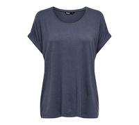 Only Femme Onlmoster S/S O-Neck Top Noos JRS T-Shirt, Bleu Gris, L EU