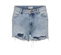 Only Short en jean Pacy Taille haute Gris S Femme