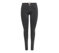 Only Femme Onlrain Life Reg Skinny DNM Noos Jeans, Dark Grey Denim/Detail:mas655, XS / 34L EU