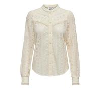 ONLY Femme Onlreba Lace L/S Shirt WVN Noos Chemise, Egret, L EU