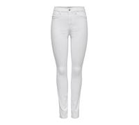 Jean skinny braguette à boutons taille haute blanc en coton Gigi Blanc Taille : L / Longueur : 30