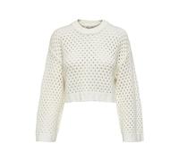 ONLY Femme Onlsmilla Pull Court L/S KNT Noos Sweater, Blanc, M EU