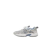ONLY Femme ONLSOKO-1 PU Runner Sneaker Basket, White/Detail:Grey & Blue, 38 EU