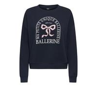 Only Femme Onlsweat Life L/S Crew O.Size State Noos Sweat-Shirt avec Imprimé, Bleu-foncé, XL EU