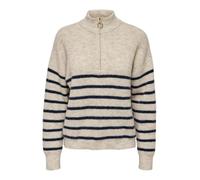 Only Pull-over Onltokyo col montant zippé manches longues Pumice Stone Taille S