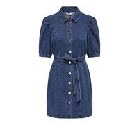 Only Femme Onlvibbe Belt DNM Dress MBD Noos Robe en Jean, Denim Bleu Médium, XS EU