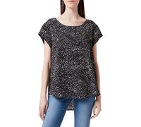 Only Femme Onlvic Aop Top Noos Ptm T shirt, Noir/Pois Blurry, 38 EU