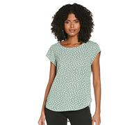 Only Femme Onlvic Aop Top Noos Wvn T shirt, Chinois Green/Aop:big Karo Dot, 42 EU