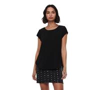 Only Femme Onlvic S/S Solid Top Noos Wvn T Shirt, Schwarz (Black Black), 40 EU