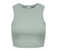 ONLY Femme Onlvilma S/L Cropped Tank Top JRS Noos, Vert, L EU