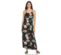 Robe longue Imprimé all over Col en U Sans manches Découpe à la taille Longueur maxi noir Noir 36
